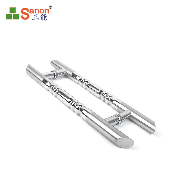 廣東家居出口貿易不鏽鋼圓管精拋S型H型玻璃門拉手