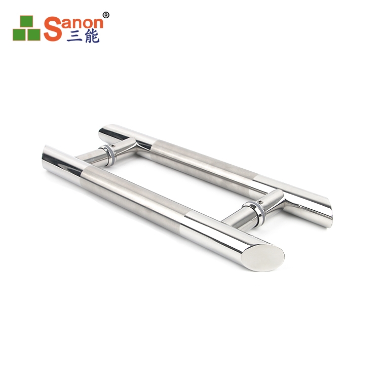 家居出口貿易不鏽鋼圓管精拋S型H型玻璃門拉手