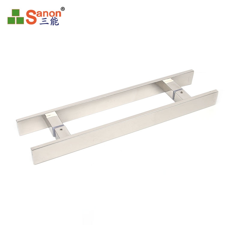 佛山H型方管玻璃門拉手304不鏽鋼材質不鏽鋼玻璃大門把手