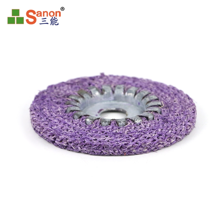 陽光紫麻輪金屬不鏽鋼拋光麻布輪高精密拋光輪角磨機專用