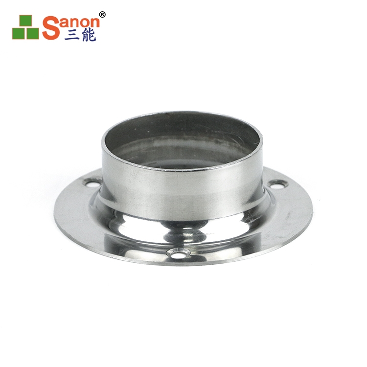 佛山不鏽鋼法蘭座橫向型掛衣杆座 衣圓管座毛巾管座陽台管座批發