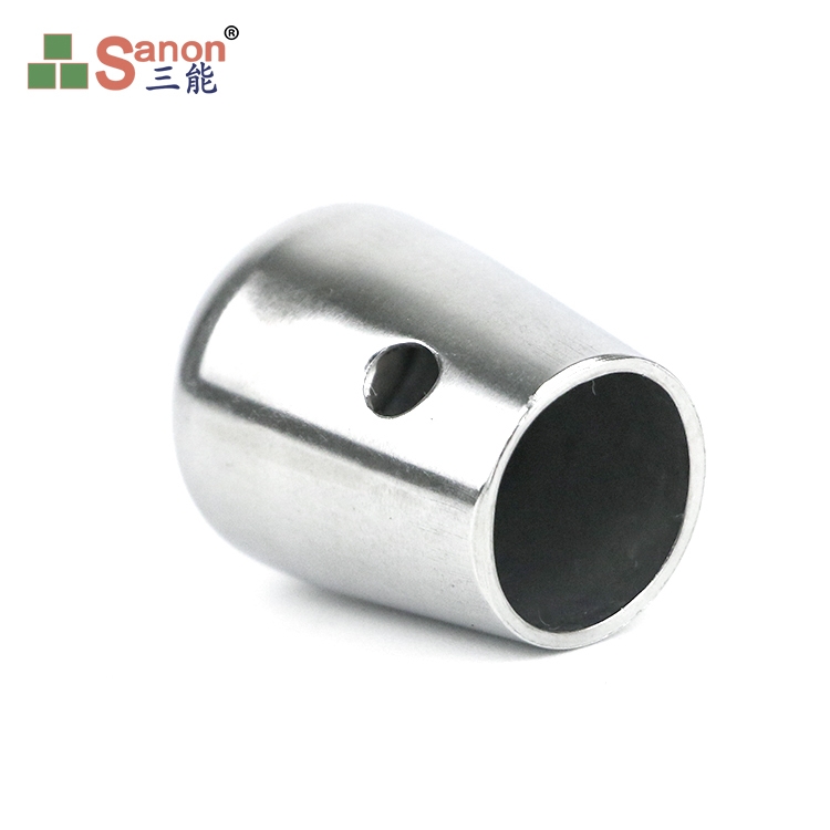 不鏽鋼樓梯配件封口蓋 陽台護欄圓鋼棒連接拉絲封口接頭