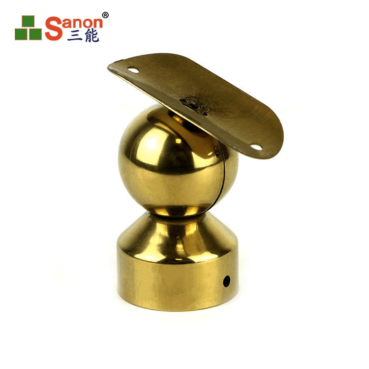 廠家自產不鏽鋼樓梯扶手配件 304萬向轉旋轉頭管件連接頭角度